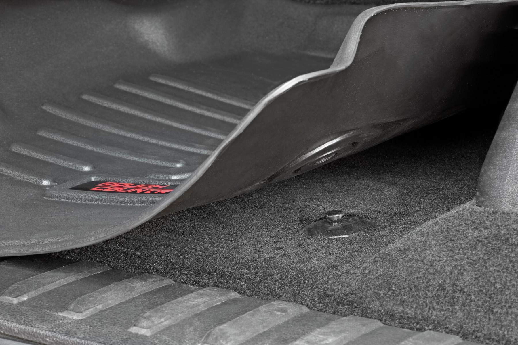 Rough Country M-5117 Heavy Duty Floor Mats Front | 2017-2025 Ford F250/F350 Super Duty w/ Front Bench Seat