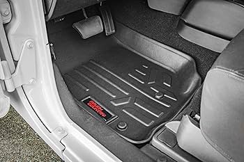 Rough Country M-5117 Heavy Duty Floor Mats Front | 2017-2025 Ford F250/F350 Super Duty w/ Front Bench Seat