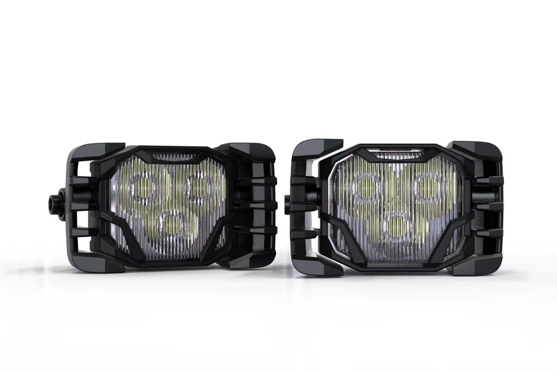 Morimoto BAF013 4Banger LED Fog Lights Ford F2 Brackets | 2017-2022 Ford F250/F350/F450 Super Duty w/ Halogen Fog Lights