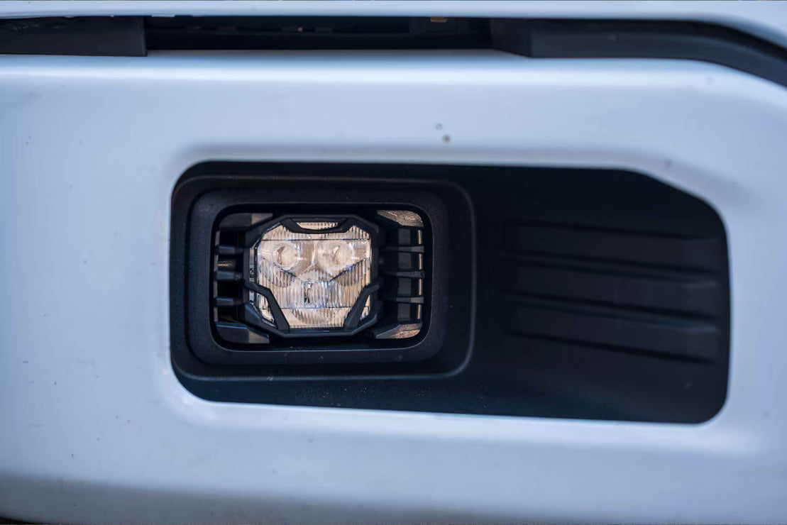 Morimoto BAF013 4Banger LED Fog Lights Ford F2 Brackets | 2017-2022 Ford F250/F350/F450 Super Duty w/ Halogen Fog Lights