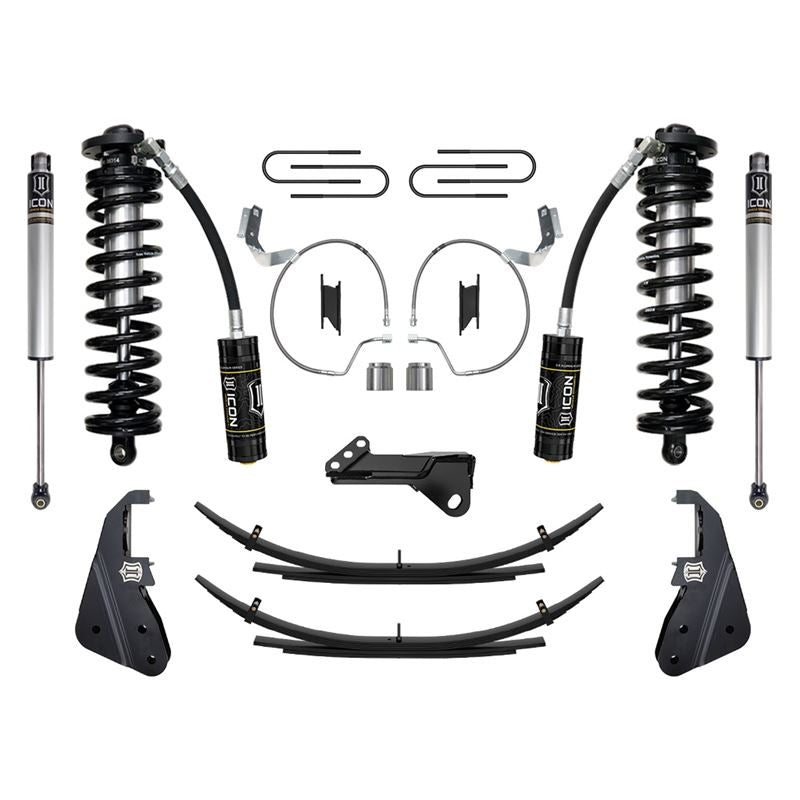 ICON K63171L 4-5.5" Lift Stage 1 Coilover Conversion System Kit w/ Expansion Packs | 2023-2025 Ford F250/F350 Super Duty