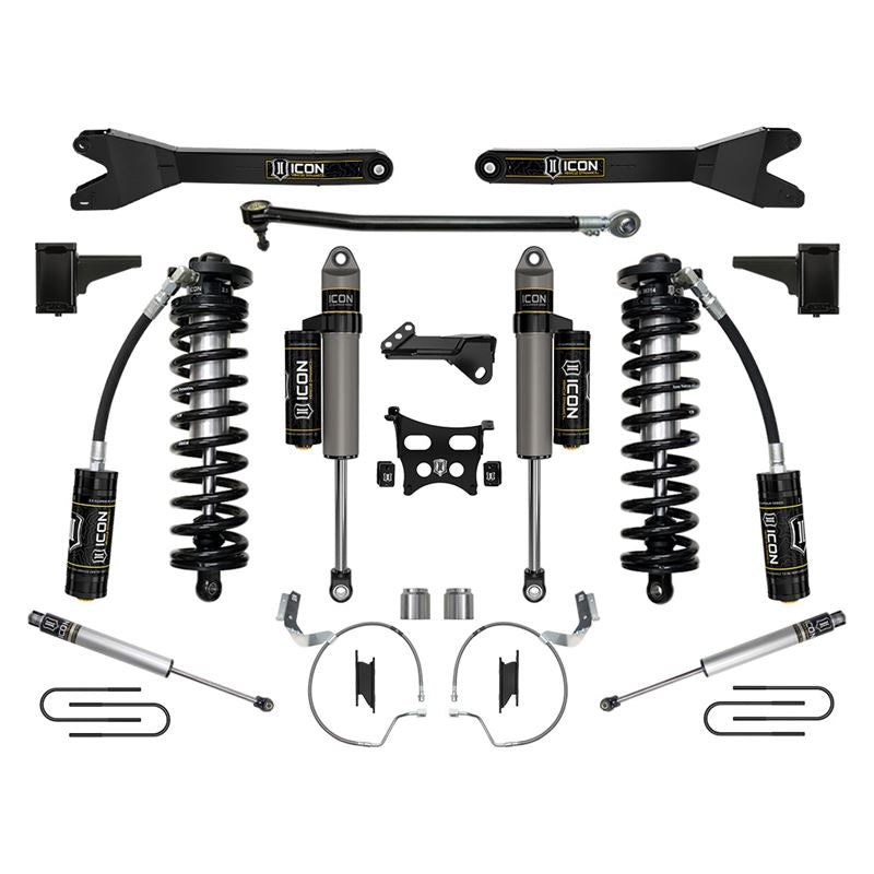 ICON K63214R 4-5.5" Lift Stage 4 Coilover Conversion System Kit w/ Radius Arms | 2023-2025 Ford F250/F350 Super Duty