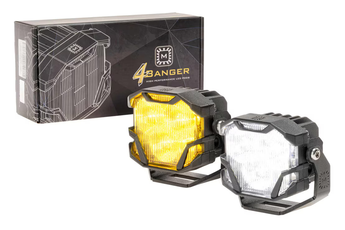 Morimoto BAF006 4Banger NCS Series Yellow LED Fog Lights | Universal
