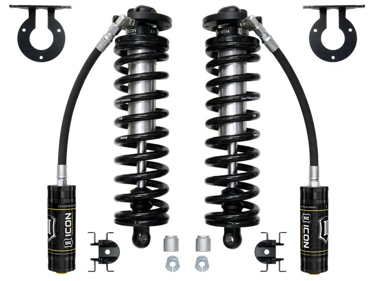 ICON 61720 V.S. 2.5" Remote Reservoir w/ Caster Cams Coilover Conversion Kit - Provides 2.5-3" Lift - (Pair) | 2005-2023 Ford F250/F350 Powerstroke 4WD