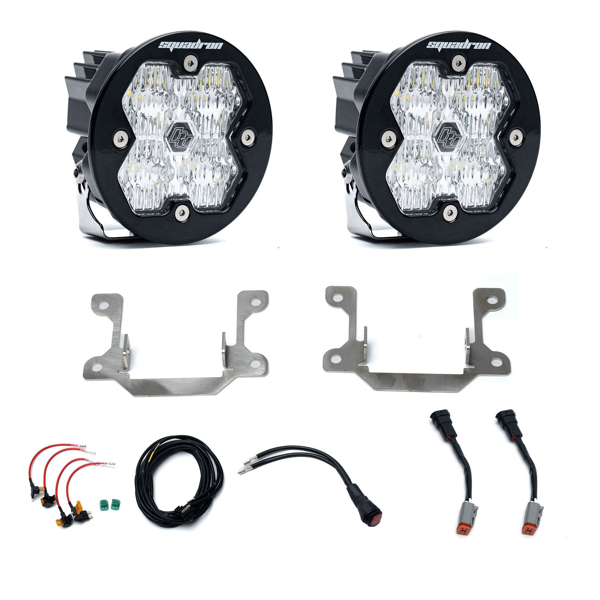 Baja Designs 44-0037 Squadron 2.0" Sport Fog Pocket Light Kit (Clear) | 2019-2025 RAM 2500/3500 Big Horn