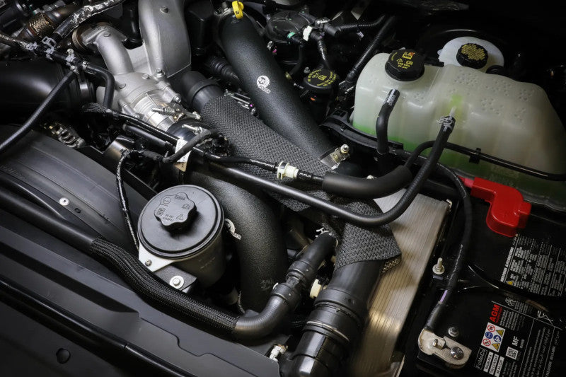 aFe 46-20734-B BladeRunner Black Aluminum Hot and Cold Charge Pipe Kit | 2023-2024 Ford F250/F350 6.7L Powerstroke