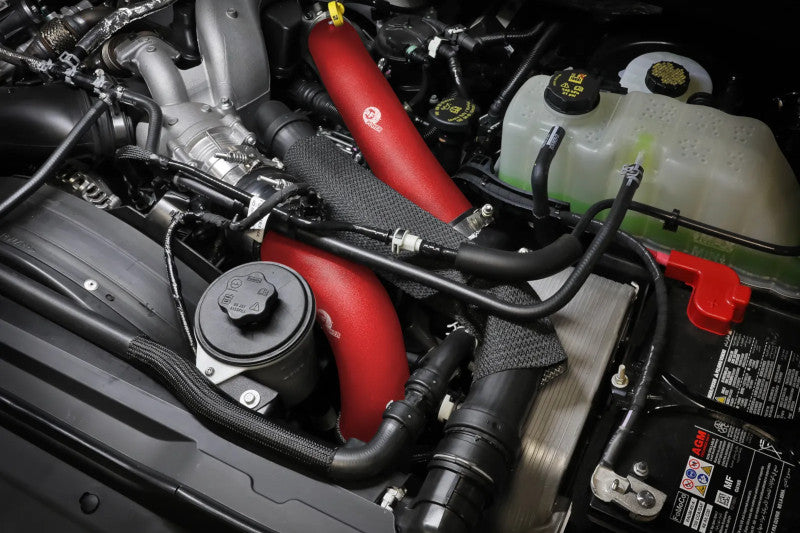 aFe 46-20734-R BladeRunner Red Aluminum Hot and Cold Charge Pipe Kit | 2023-2024 Ford F250/F350 6.7L Powerstroke