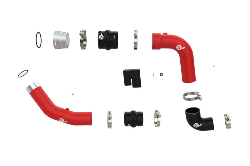 aFe 46-20734-R BladeRunner Red Aluminum Hot and Cold Charge Pipe Kit | 2023-2024 Ford F250/F350 6.7L Powerstroke