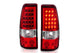 ANZO 311007 Chrome Red Classic LED Tail Lights | 2003-2007 Silverado 2500HD/3500HD