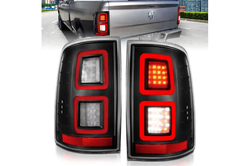 ANZO 311273 Black Clear Lens Full LED Tail Lights | 2009-2018 Ram 6.7L Cummins