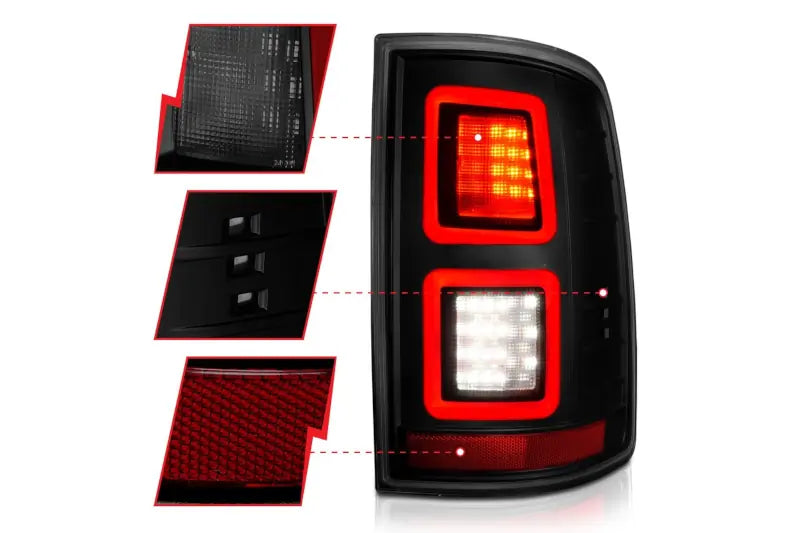 ANZO 311274 Black Smoke Lens Full LED Tail Lights | 2009-2018 RAM 2500/3500 6.7L Cummins