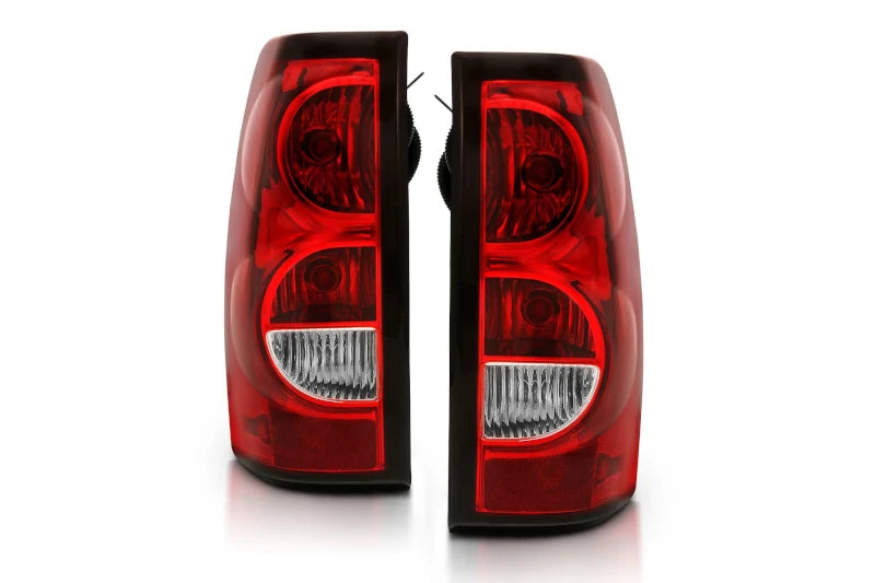 ANZO 311302 Red OE Style Tail Lights with Black Trim | 2003-2007 Silverado 2500HD/3500HD