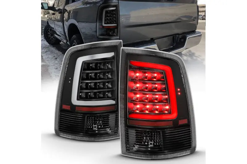 ANZO 311318 Black C Bar LED Tail Lights | 2009-2018 Ram 6.7L Cummins