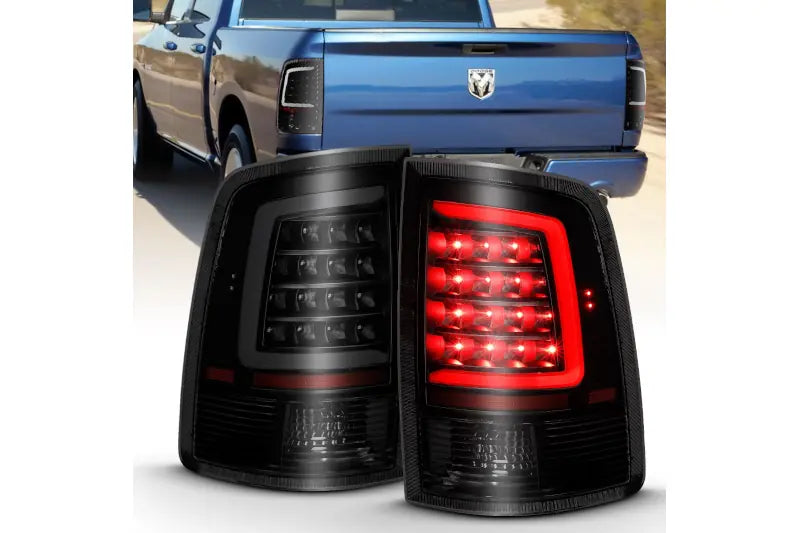 ANZO 311319 Black Smoke Lens C Bar LED Tail Lights | 2009-2018 Ram 6.7L Cummins
