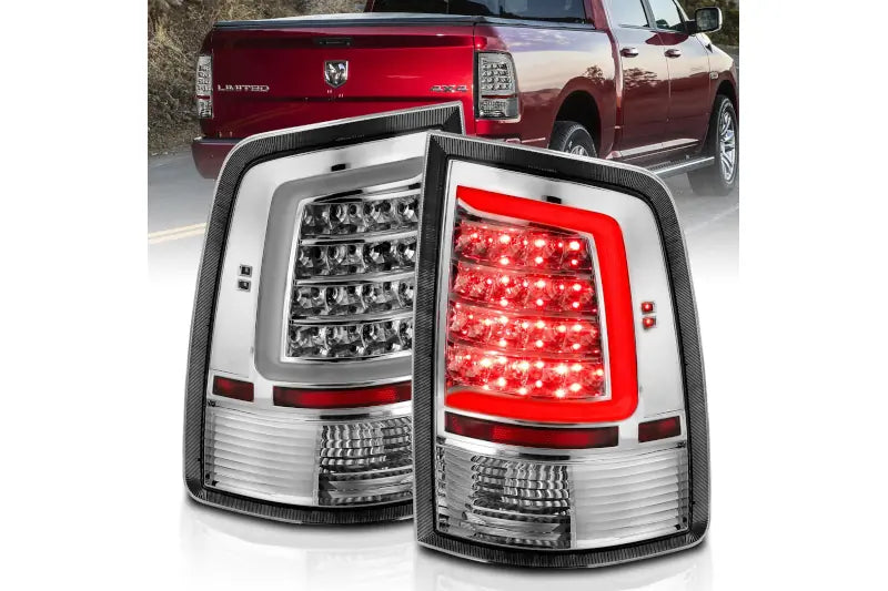 ANZO 311320 Chrome C Bar LED Tail Lights | 2009-2018 Ram 6.7L Cummins