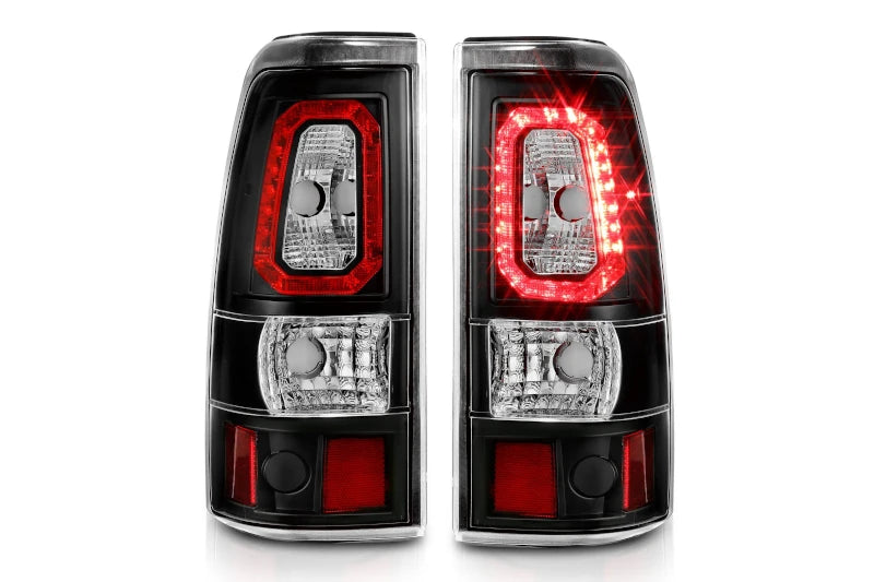 ANZO 311327 Black Clear Bar Style LED Tail Lights | 2003-2007 Silverado 2500HD/3500HD