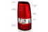 ANZO 311335 Chrome Red Plank Style LED Tail Lights | 2003-2007 Silverado 2500HD/3500HD