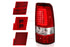 ANZO 311335 Chrome Red Plank Style LED Tail Lights | 2003-2007 Silverado 2500HD/3500HD