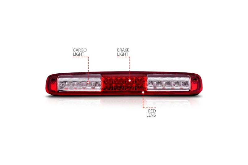 ANZO 531029 Chrome Red LED 3rd Brake Light | 1999-2007 Silverado/Sierra 2500HD/3500HD