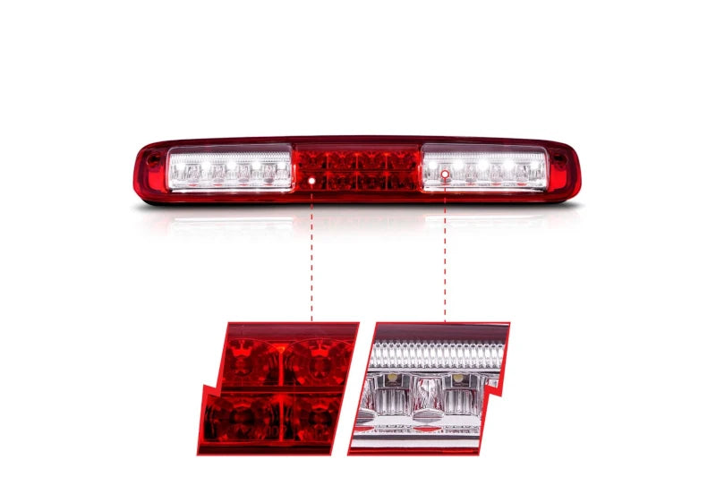 ANZO 531029 Chrome Red LED 3rd Brake Light | 1999-2007 GM Silverado/Sierra 2500HD/3500HD