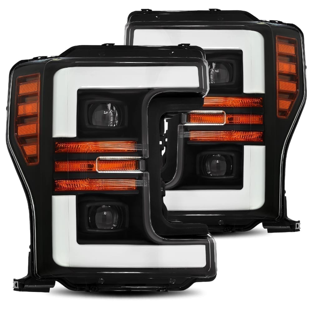 AlphaRex 880106 PRO Series Black Halogen Headlights | 2017-2019 Ford F250/F350