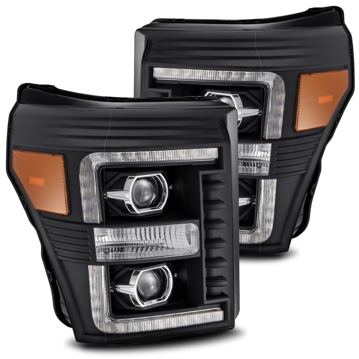 AlphaRex 880146 LUXX Series Black LED Headlights | 2011-2016 Ford F250/F350