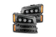 AlphaRex 880254 NOVA Series Alpha-Black LED Projector Headlights | 2003-2006 Silverado 1500