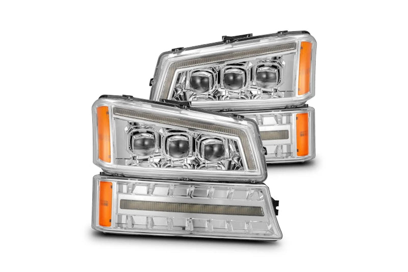 AlphaRex 880255 NOVA Series Chrome LED Projector Headlights | 2003-2006 Silverado 1500