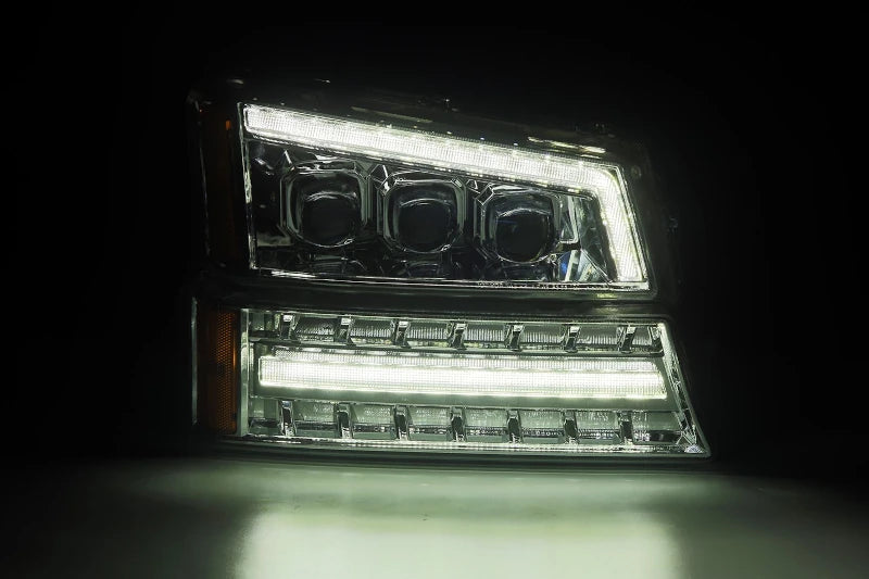 AlphaRex 880255 NOVA Series Chrome LED Projector Headlights | 2003-2006 Silverado 1500