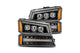 AlphaRex 880256 NOVA Series Black LED Projector Headlights | 2003-2006 Silverado 1500
