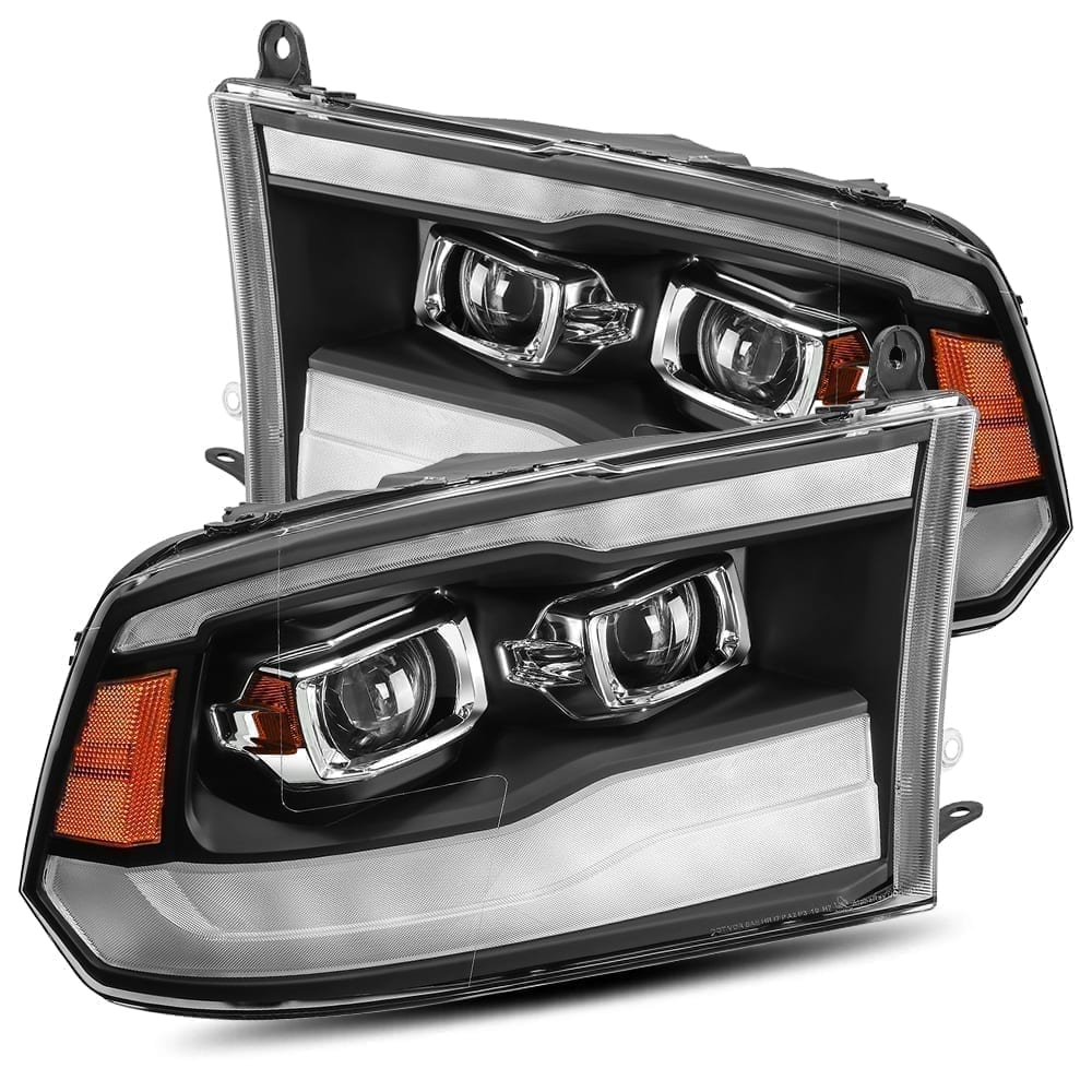 AlphaRex 880597 PRO Series Black Halogen Headlights | 2009-2018 RAM 1500/2500/3500HD