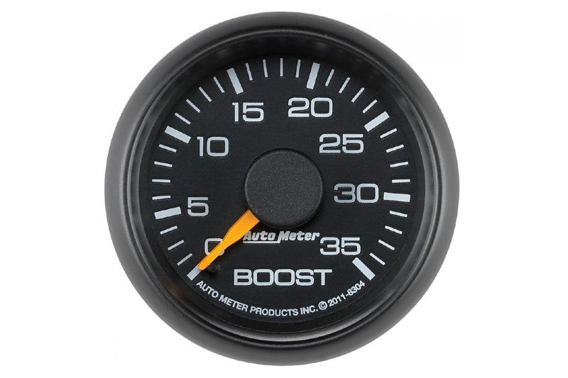 AutoMeter 8304 Factory Match 2-1/16 inch 0-35 Psi Boost Gauge | 2001-2007 GM Silverado/Sierra 2500HD/3500HD Duramax