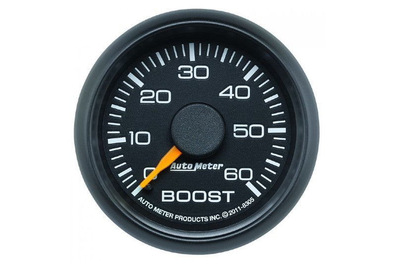AutoMeter 8305 Factory Match 2-1/16 inch 0-60 Psi Boost Gauge | 2001-2007 GM Silverado/Sierra 2500HD/3500HD Duramax