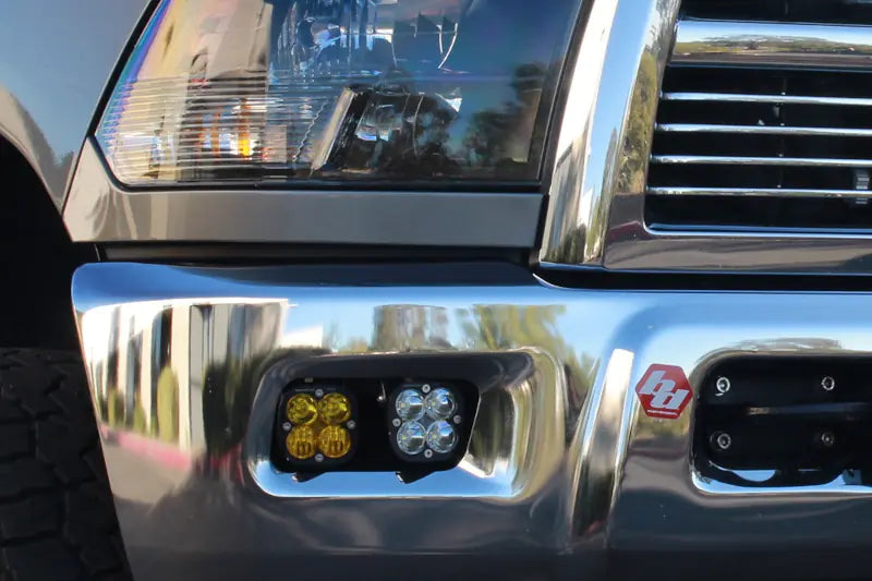 Baja Designs 447719 Squadron SAE Fog Pocket Light Kit - Amber | 2009-2018 RAM 2500/3500 6.7L Cummins