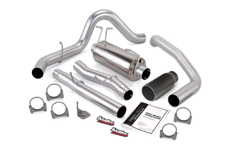 Banks 48784-B Monster Single Exhaust with Black Tip | 2003-2007 Ford F250/F350 6.0L Powerstroke Extended Cab Short Bed