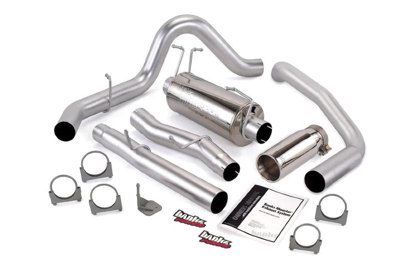 Banks 48785 Monster Single Exhaust with Chrome Tip | 2003-2007 Ford F250/F350 6.0L Powerstroke Crew Cab Short Bed