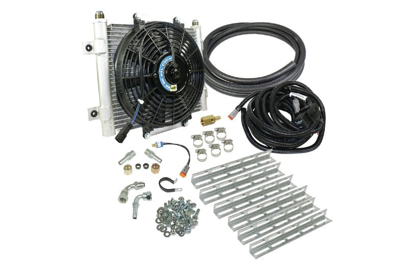 BD Powerstroke 1030606-5/16 Xtrude Auxiliary Transmission Oil Cooler Kit with 5/16 inch Lines | 1994-1997 Ford F250/F350