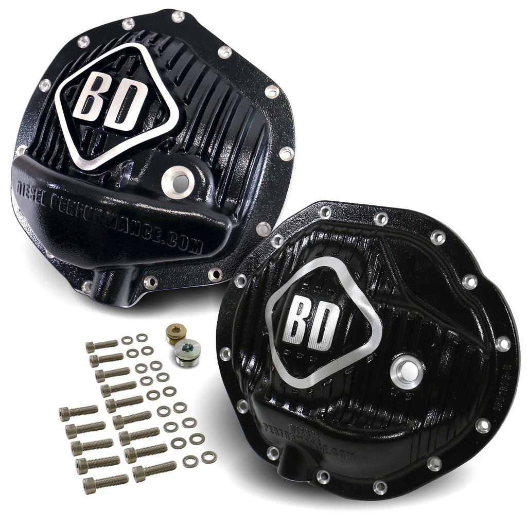 BD Diesel 1061827 AA 14-9.25 & AA 14-11.5 Front & Rear Differential Cover Set | 2003-2013 RAM 2500/3500