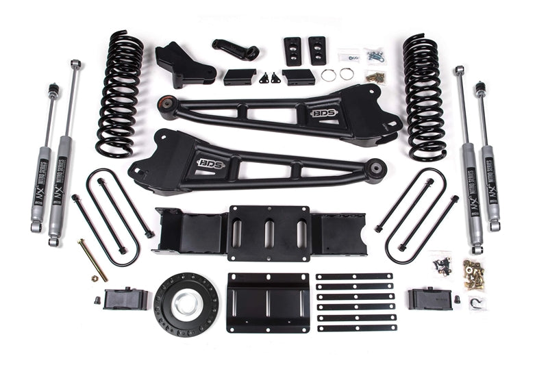 BDS 1658H 4 inch Radius Arm Lift Kit with NX2 Shocks | 2019-2024 RAM 3500 4WD with out Rear Overload