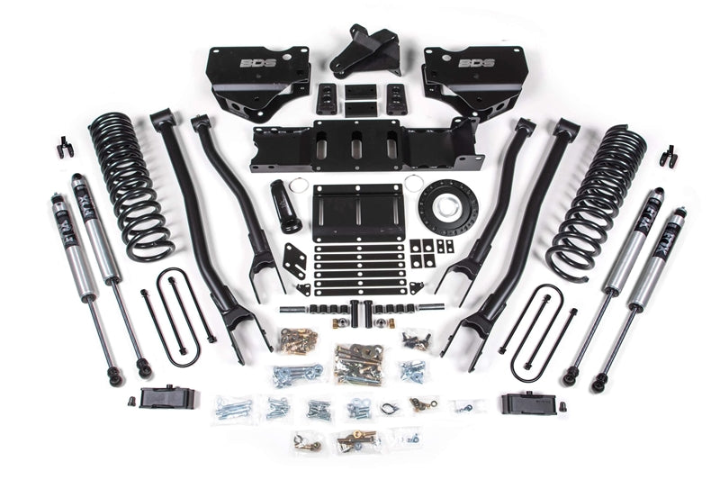 BDS 1673FS 4 inch 4-Link Lift Kit with FOX 2.0 Shocks - 8 Bolt | 2019-2024 RAM 3500 6.7L Cummins 4WD