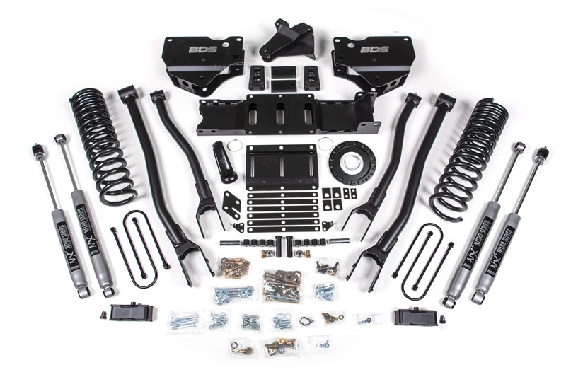 BDS 1673H 4 inch 4-Link Lift Kit with Nitro Shocks - 8 Bolt | 2019-2024 RAM 3500 6.7L Cummins 4WD