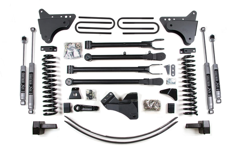 BDS 356H 6 inch 4-Link Lift Kit with NX2 Shocks | 2005-2007 Ford F250/F350 6.0L Powerstroke 4WD with Overload