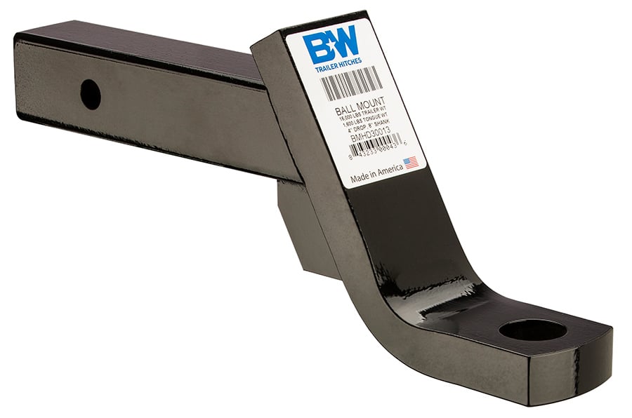 B&W BMHD30013 Hitch 4 inch Drop Ball Mount with out Ball 8 inch | Universal