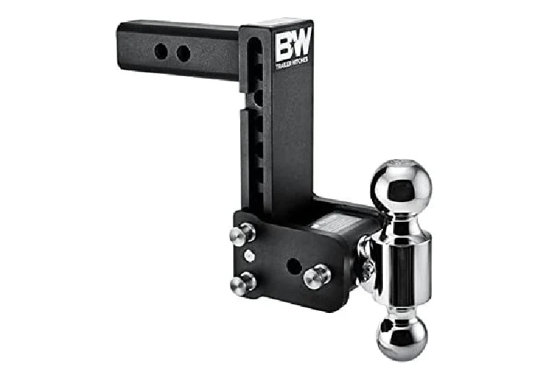 B&W TS20040B Black Tow & Stow 2x2-5/16 Dual Ball Hitch with 2.5 inch Shank, 7 inch Drop, 7.5 inch Rise | Universal