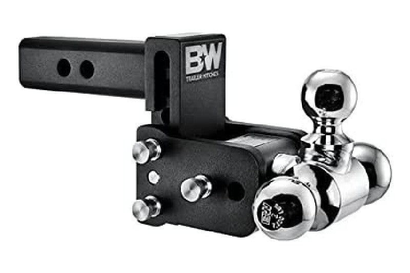 B&W TS10047B Black Tow & Stow Triple Ball Hitch with 2 inch Shank, 3 inch Drop, 3.5 inch Rise | Universal