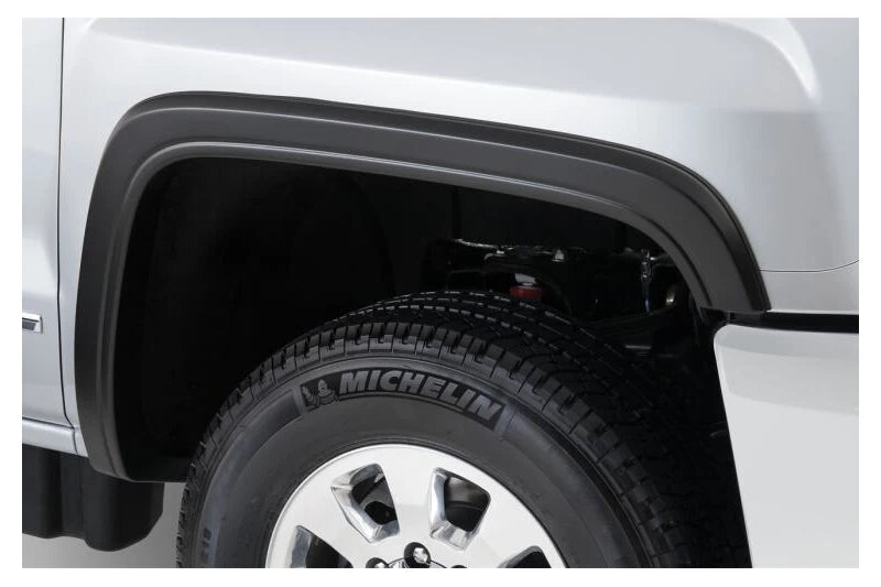Bushwacker 40965-02 OE Style Front & Rear Fender Flares with Black Smooth Finish | 2015-2019 Sierra 1500/2500HD/3500HD