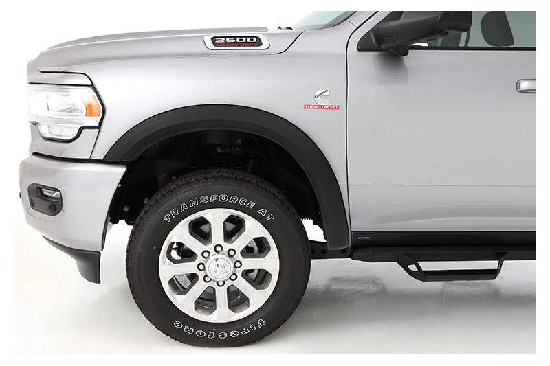 Bushwacker 40965-02 OE Style Front & Rear Fender Flares with Black Smooth Finish | 2015-2019 Sierra 1500/2500HD/3500HD