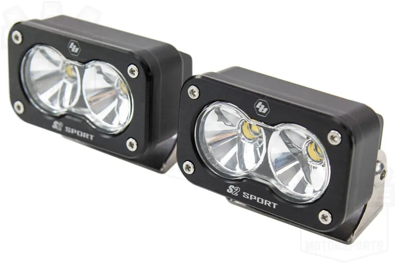 Baja Designs 547806 Clear Lens Work/Scene Black LED Light Pods S2 Sport Pair | Universal
