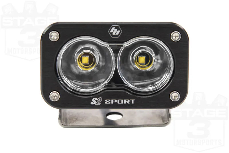 Baja Designs 547806 Clear Lens Work/Scene Black LED Light Pods S2 Sport Pair | Universal