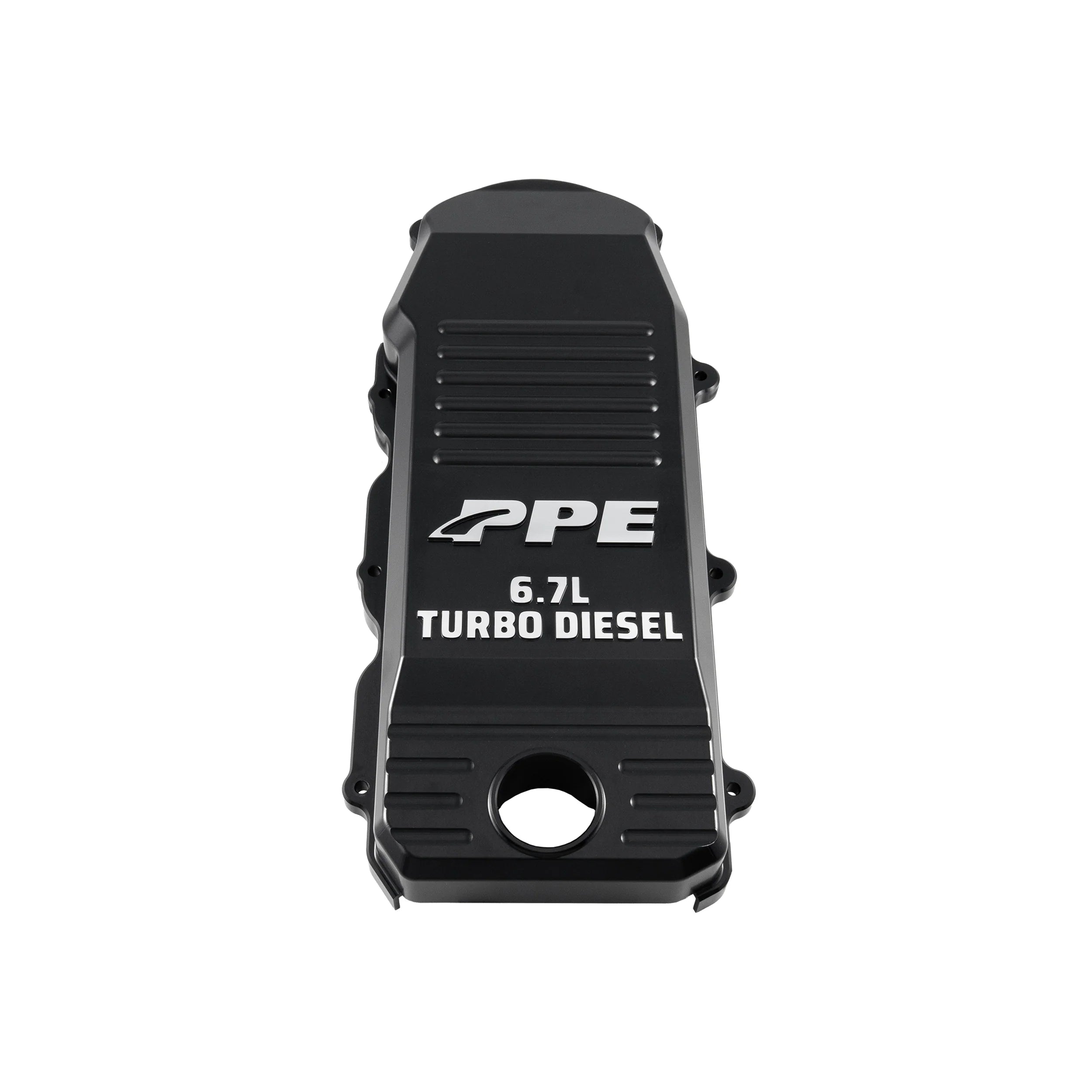PPE 218020120 Billet Upper Aluminum Crankcase Breather CCV Cover (Black Anodize) | 2007-2024 Dodge RAM 2500/3500 6.7L Cummins